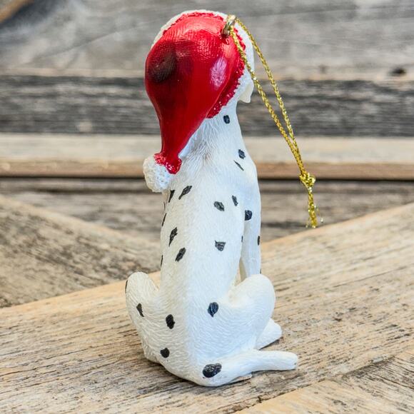 Vintage Kurt Adler Dalmatian Dog in Santa Hat Christmas Tree Ornament-3”H - Picture 5 of 8